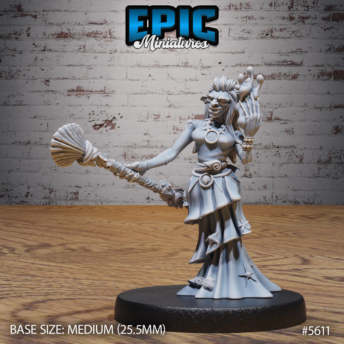 River Hag of 3 Option #5611 front DND miniature Witch Forest 16k resin