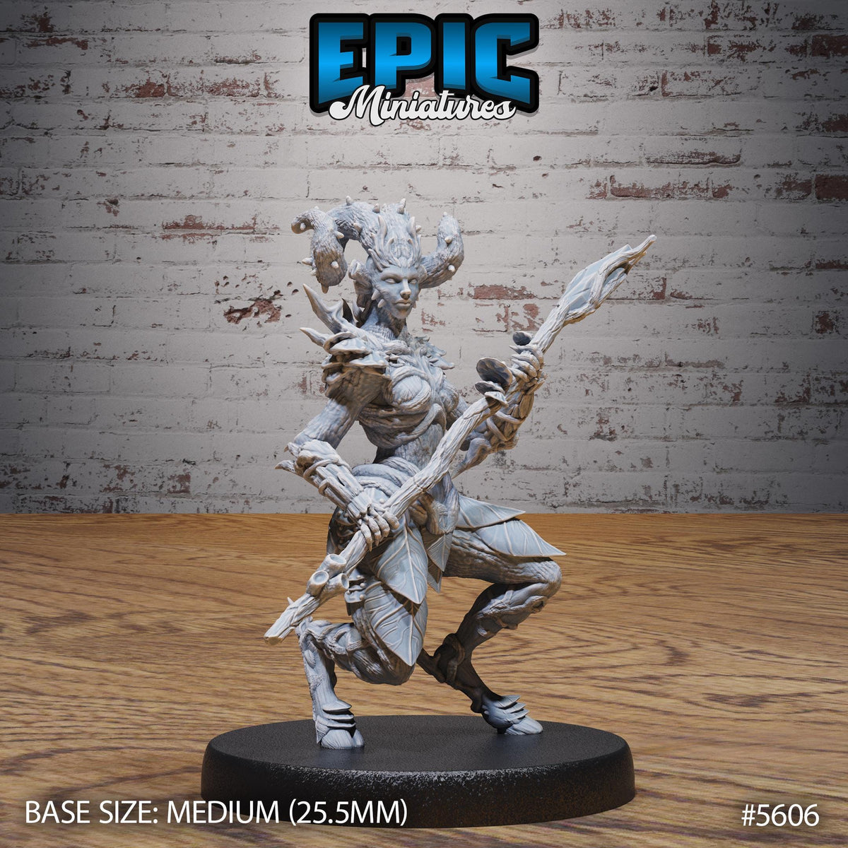 Tree Dryad of 3 Option #5606 front DND miniature Witch Forest 16k resin