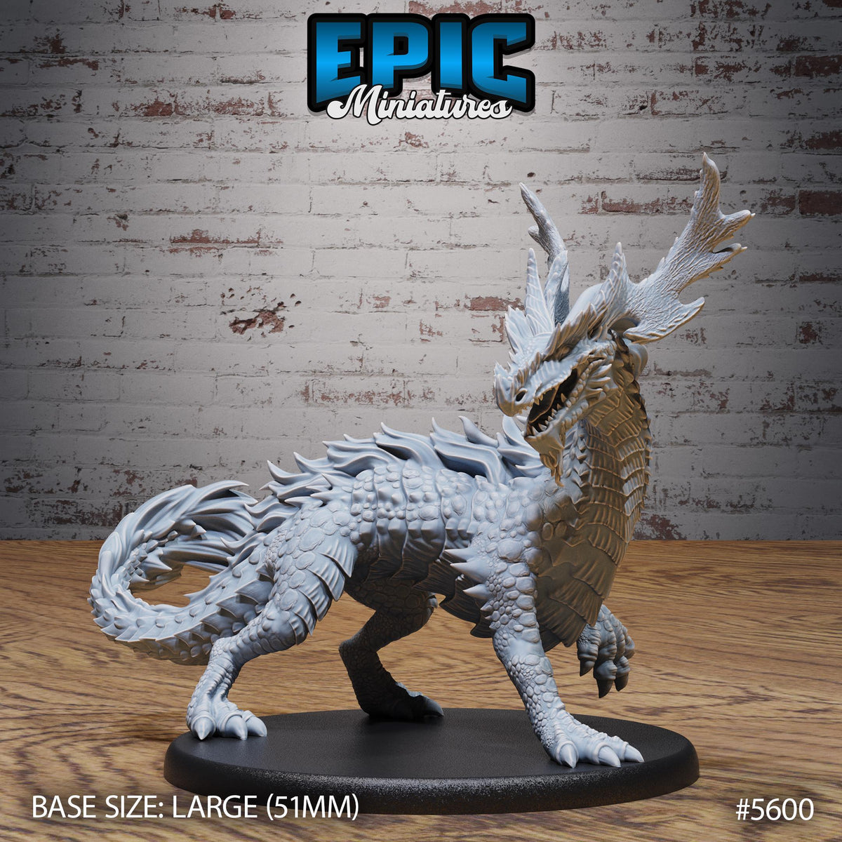 Forest Drake of 3 Option #5600 front DND miniature Witch Forest 16k resin