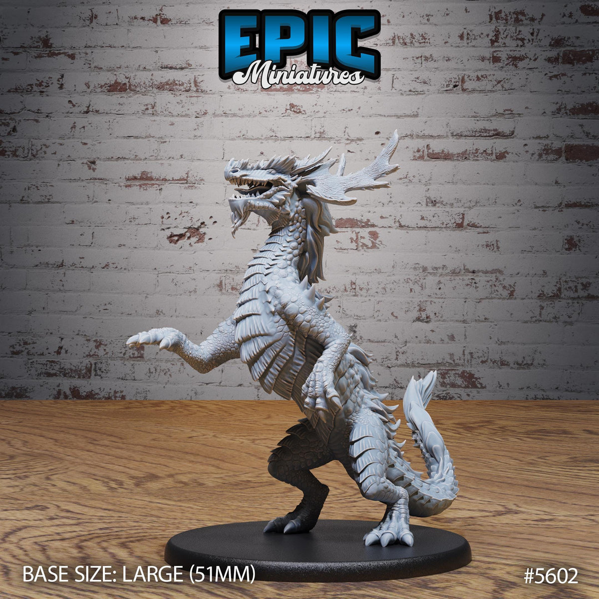 Forest Drake of 3 Option #5602 front DND miniature Witch Forest 16k resin