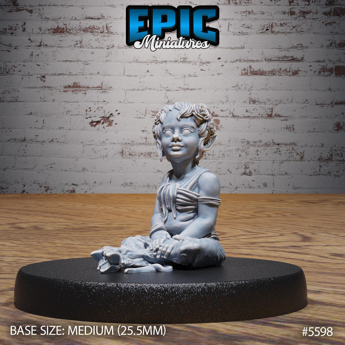 Satyr Child of 3 Option #5598 front DND miniature Witch Forest 16k resin