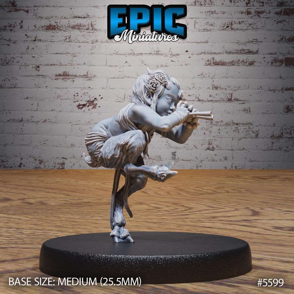Satyr Child of 3 Option #5599 front DND miniature Witch Forest 16k resin