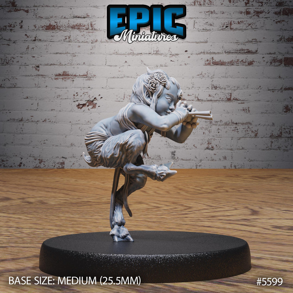 Satyr Child of 3 Option #5599 front DND miniature Witch Forest 16k resin