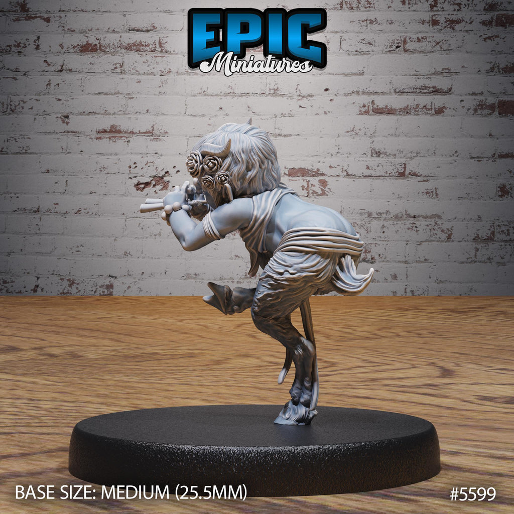 Satyr Child of 3 Option #5599 back DND miniature Witch Forest 16k resin