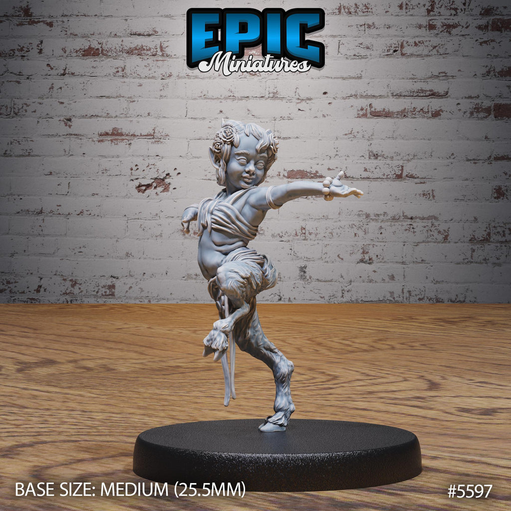 Satyr Child of 3 Option #5597 front DND miniature Witch Forest 16k resin