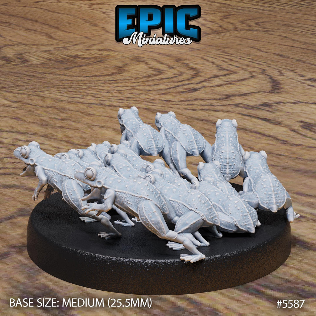 Frog Swarm of 2 Option #5587 back DND miniature Witch Forest 16k resin
