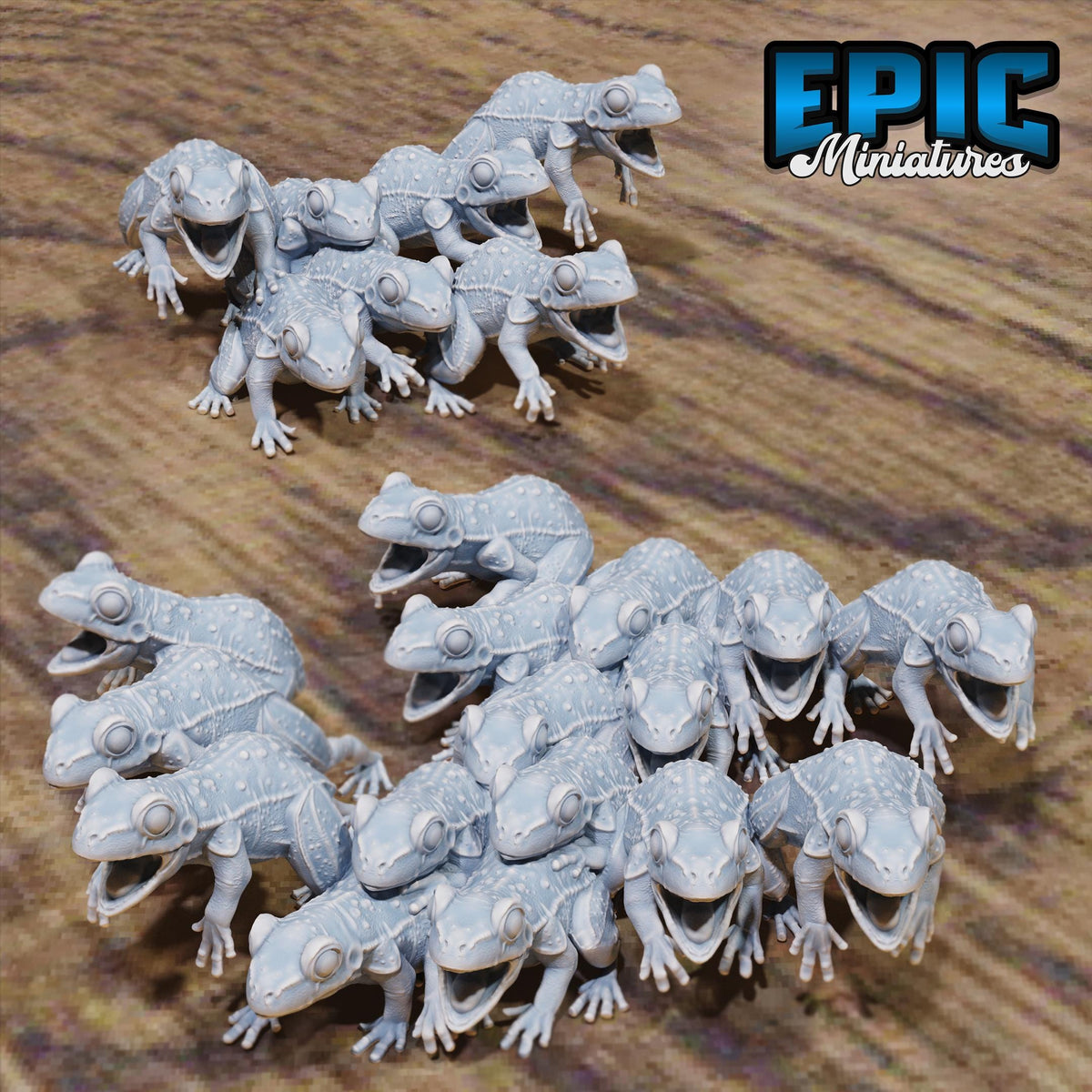 Frog Swarm of 2 DND miniatures group photo Witch Forest