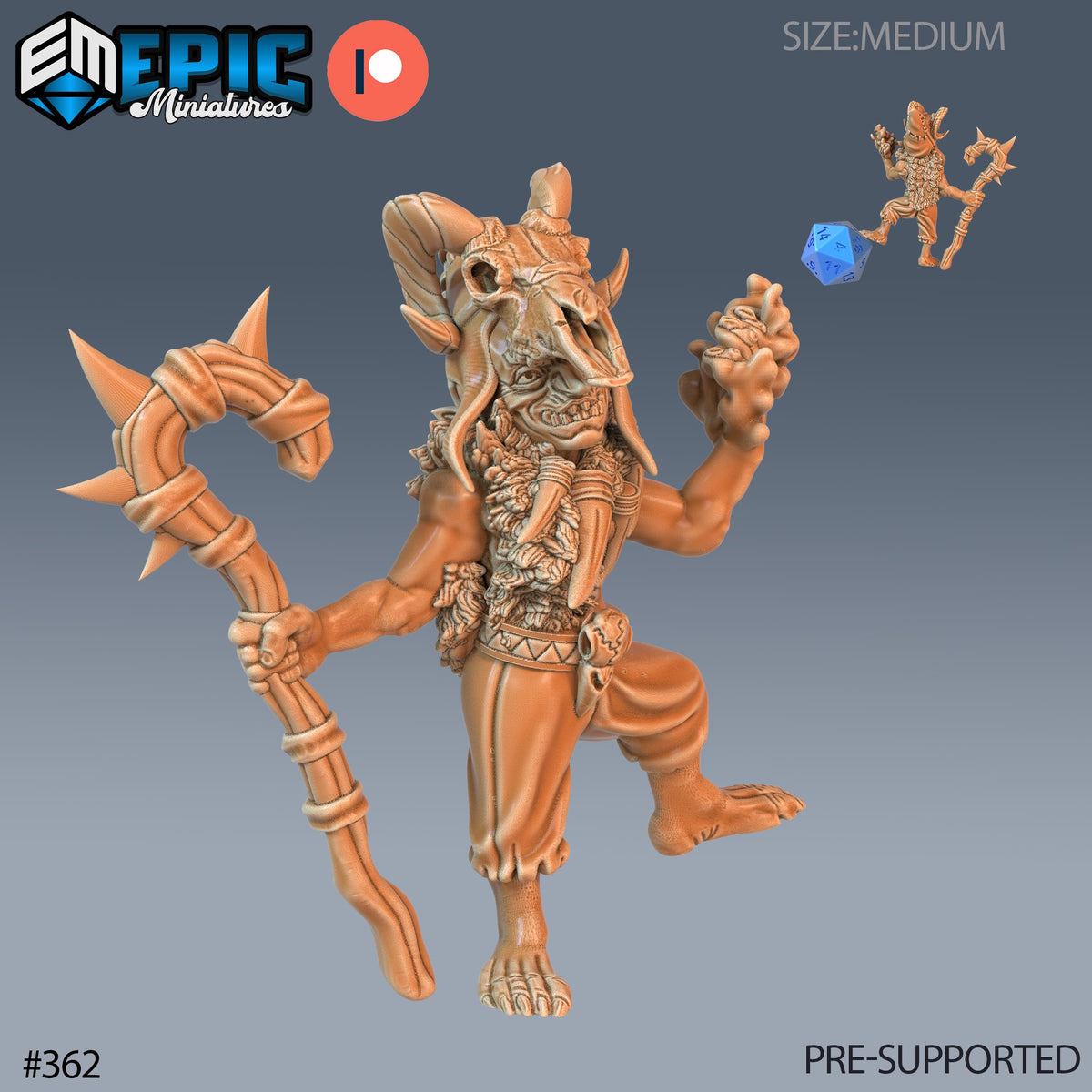 Goblin Set of 8 DND Minis | Monster Rampage Collection | TTRPG | Archer Warrior King Ranger Chult Tomb of Annihilation Wildemount Option #363 front DND miniature  16k resin
