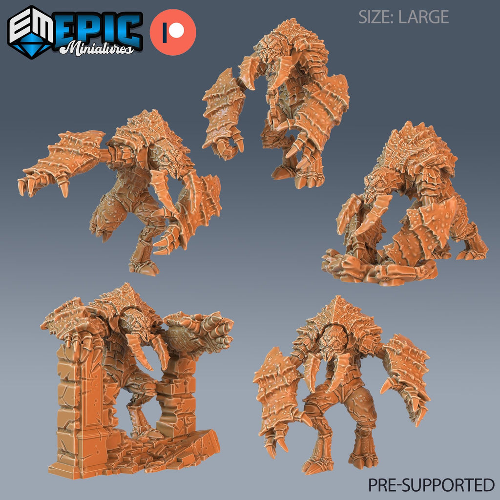 Umber Hulk Set of 5 DND Minis | Monster Rampage Collection | TTRPG | Chult Tomb of Annihilation Wildemount Out of the Abyss DND miniatures group photo