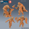 Werebear Set of 4 DND Minis | Monster Rampage Collection | TTRPG | Chult Tomb of Annihilation Wildemount Out of the Abyss DND miniatures group photo