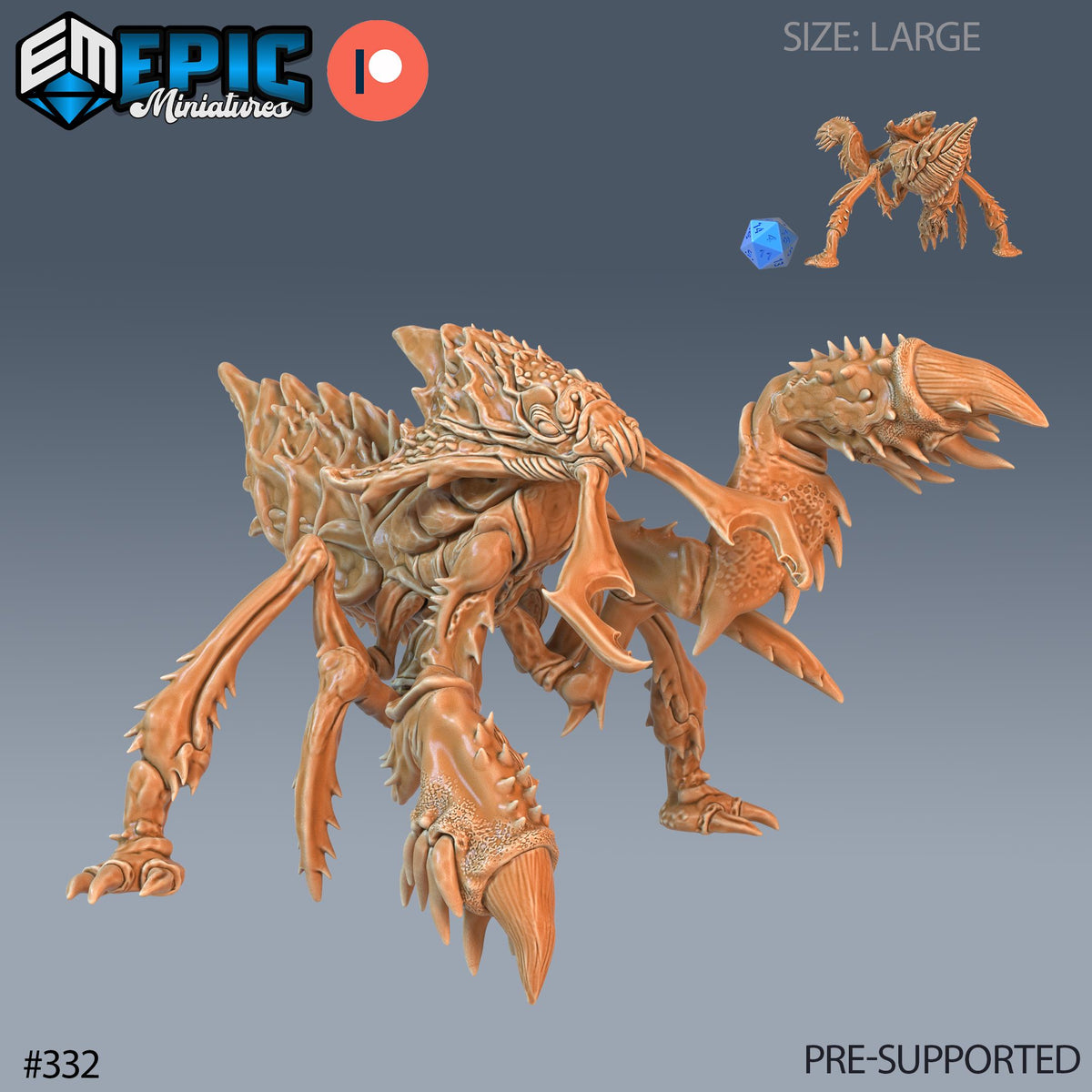 Ankheg Set of 3 DND Minis | Monster Rampage Collection | TTRPG | Chult Tomb of Annihilation Wildemount Out of the Abyss Option #332 front DND miniature  16k resin