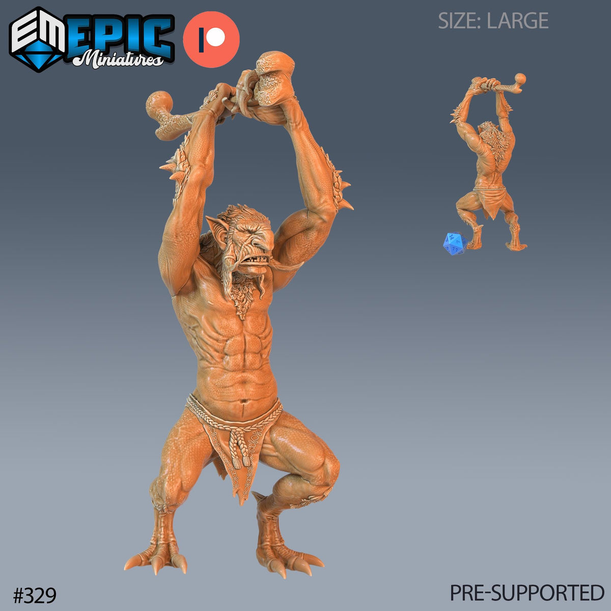 Forest Troll Set of 3 DND Minis | Monster Rampage Collection | TTRPG | Chult Tomb of Annihilation Wildemount Out of the Abyss Option #329 front DND miniature  16k resin