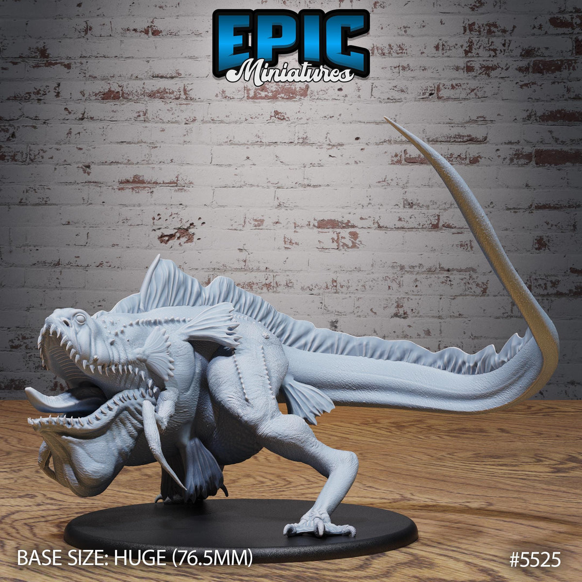 Deep Sea Lizard of 3 Option #5525 front DND miniature Deep Sea Mysteries 16k resin