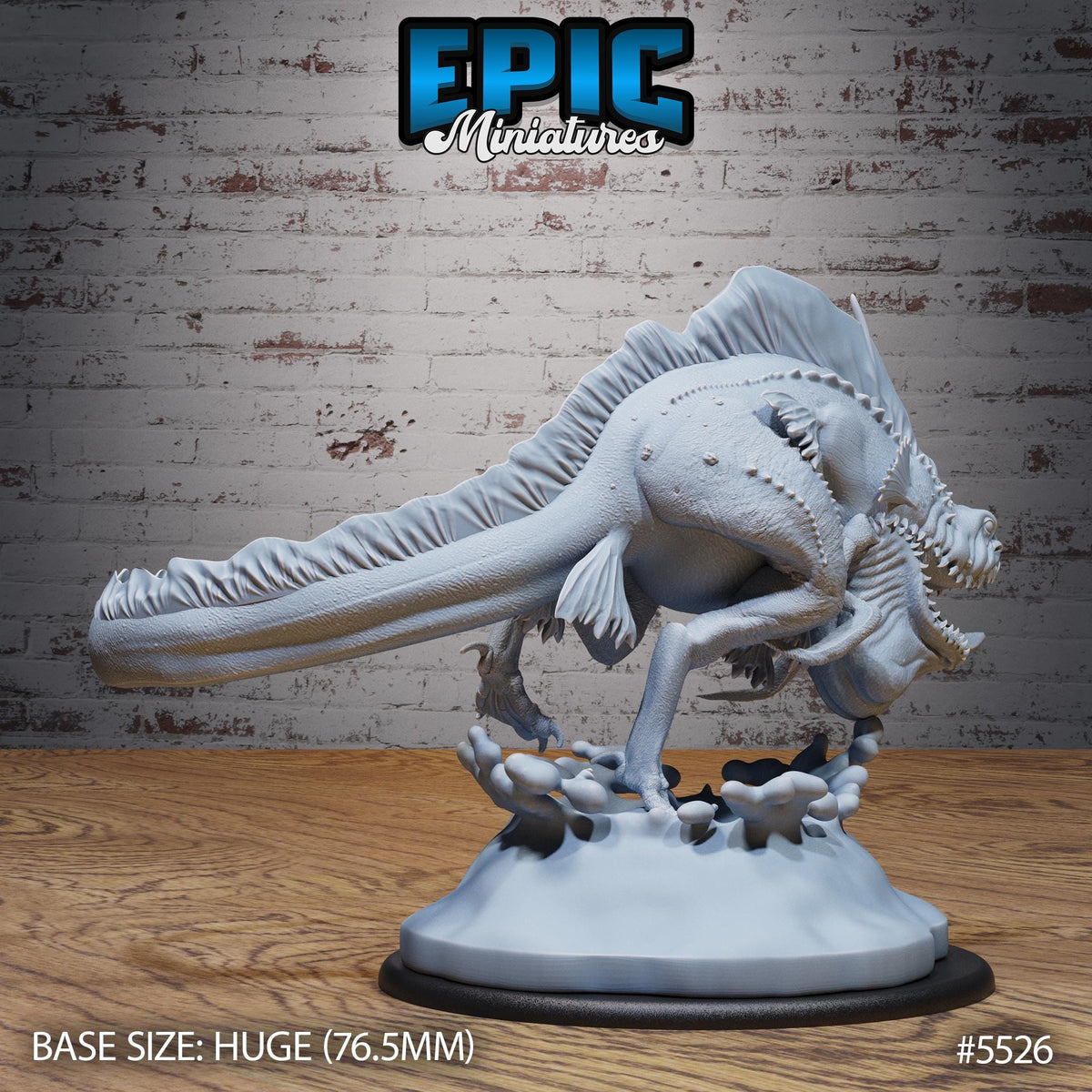 Deep Sea Lizard of 3 Option #5526 back DND miniature Deep Sea Mysteries 16k resin
