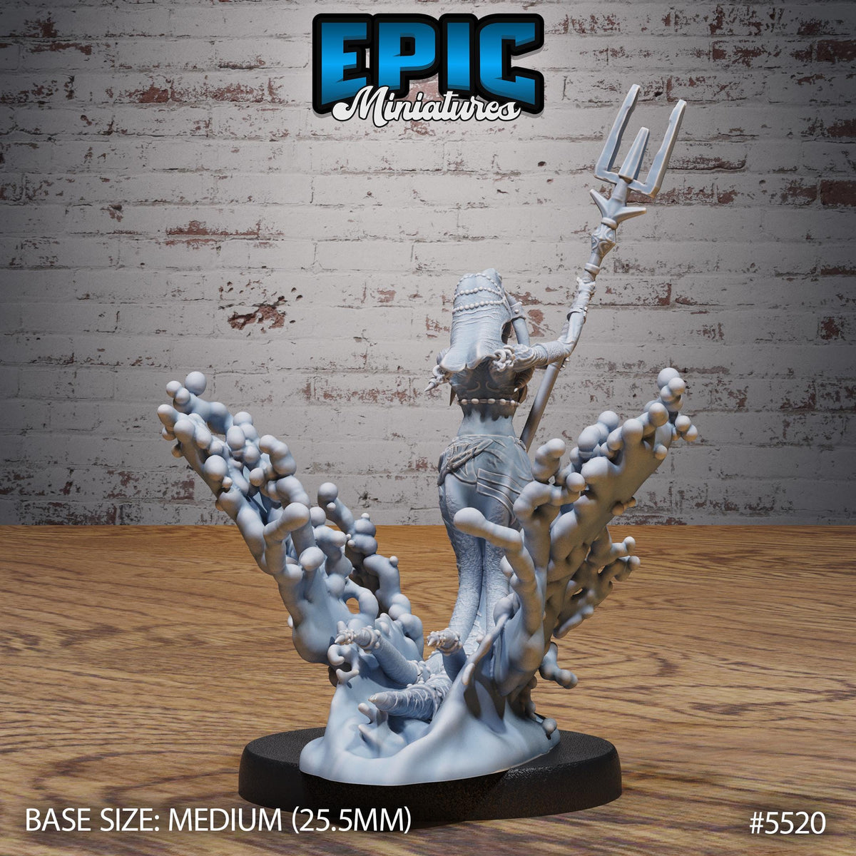 Deepmaid Option #5520 back DND miniature Deep Sea Mysteries 16k resin