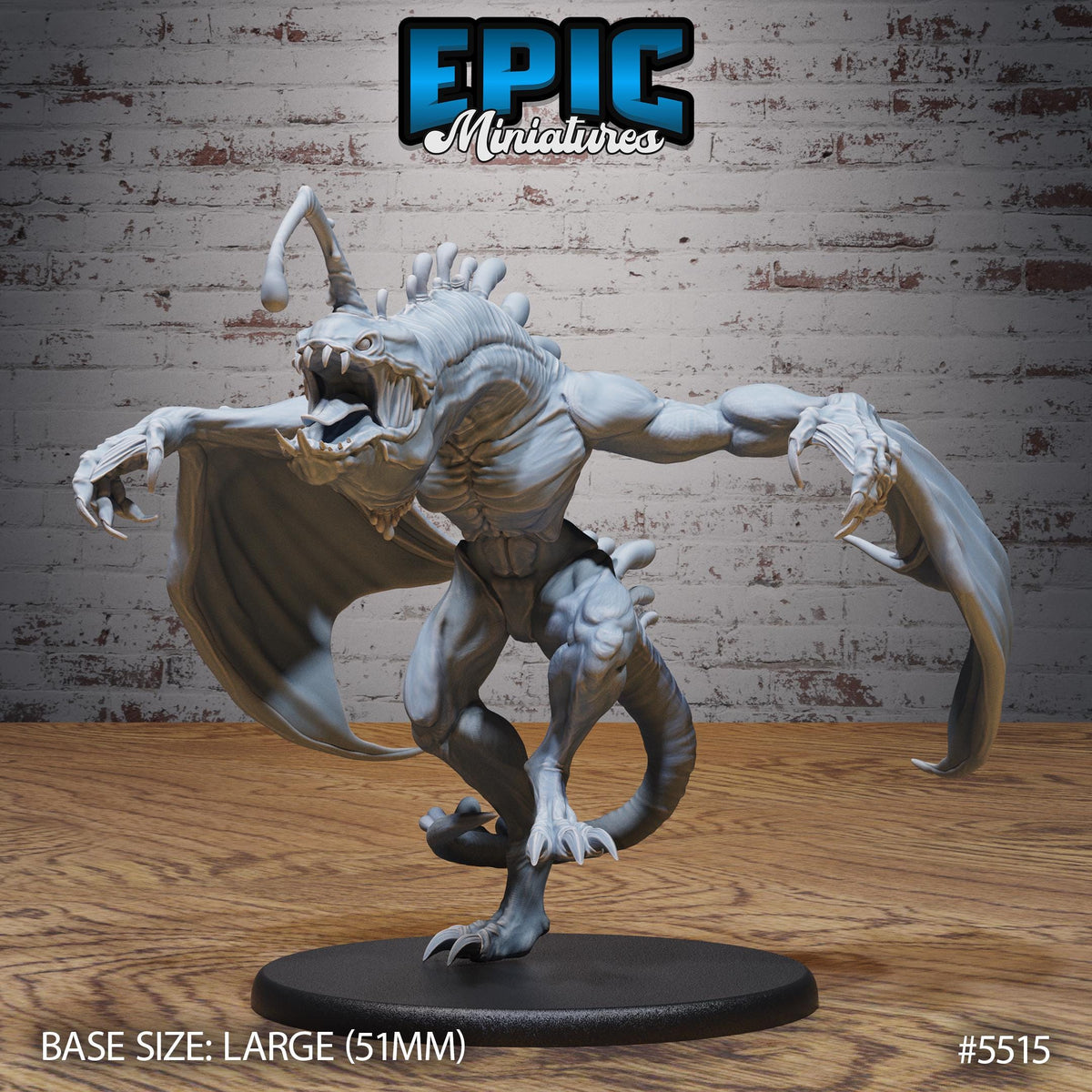 Angler Drake of 3 Option #5515 front DND miniature Deep Sea Mysteries 16k resin