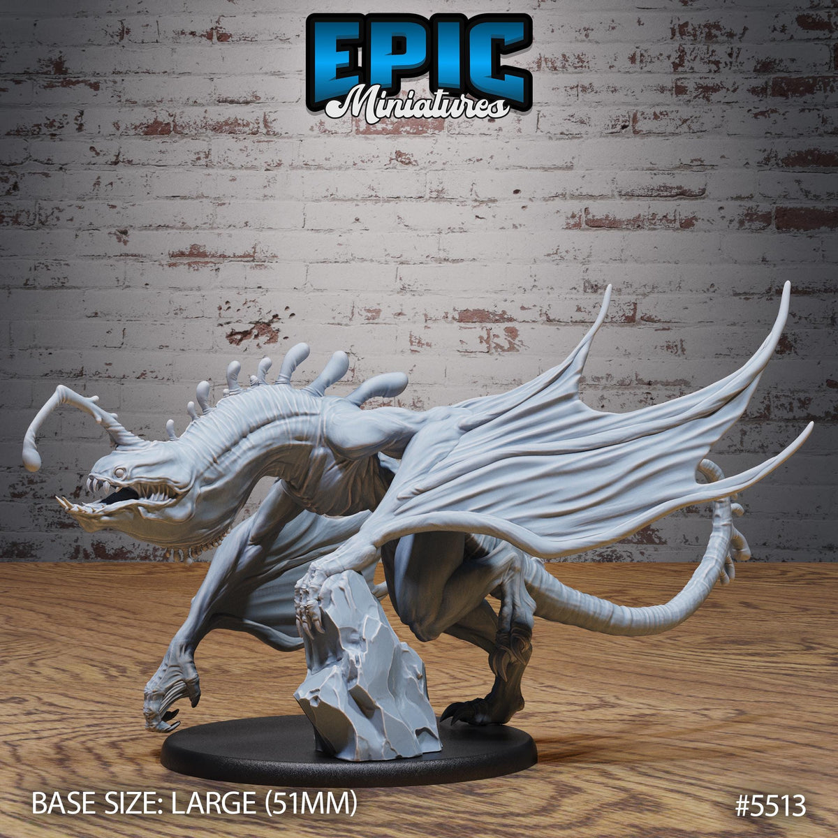 Angler Drake of 3 Option #5513 front DND miniature Deep Sea Mysteries 16k resin