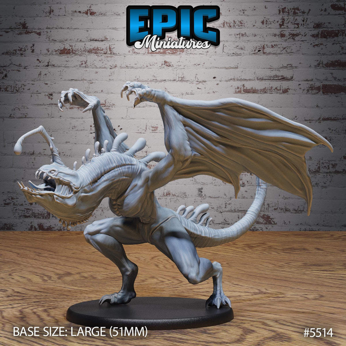 Angler Drake of 3 Option #5514 front DND miniature Deep Sea Mysteries 16k resin