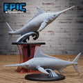 Marlin Swordfish of 2 DND miniatures group photo Deep Sea Mysteries