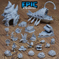 Underwater Scatter Terrain 1 (Items in Video) front DND miniature Deep Sea Mysteries 16k resin