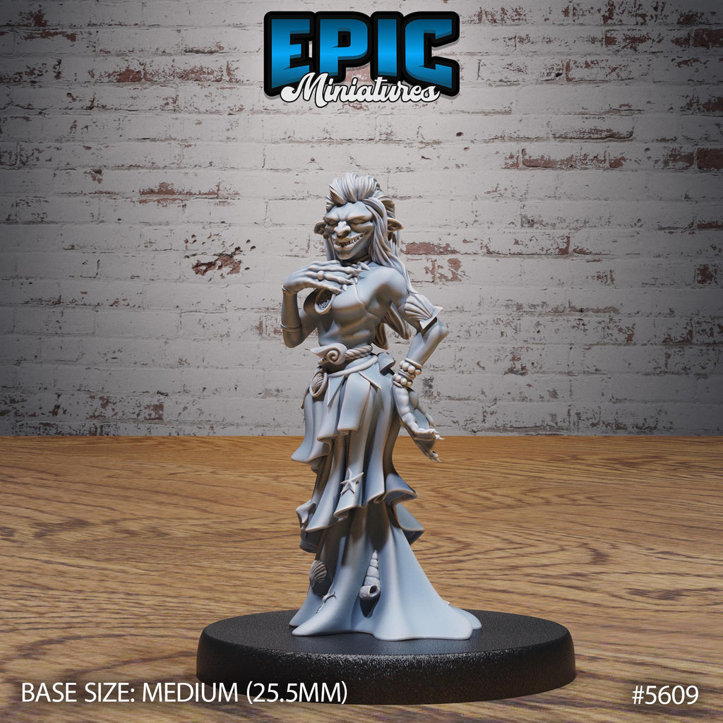 River Hag of 3 Option #5609 front DND miniature Witch Forest 16k resin