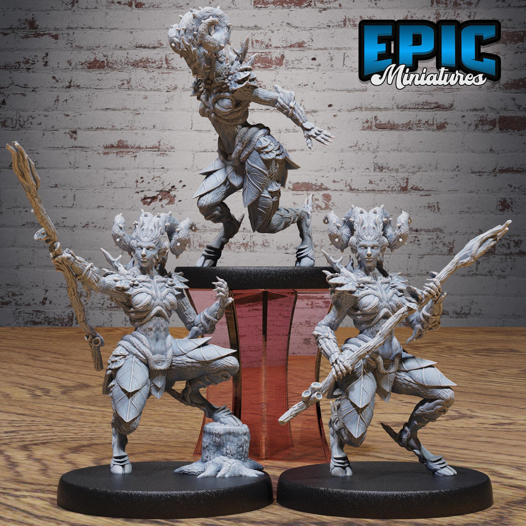 Tree Dryad of 3 DND miniatures group photo Witch Forest