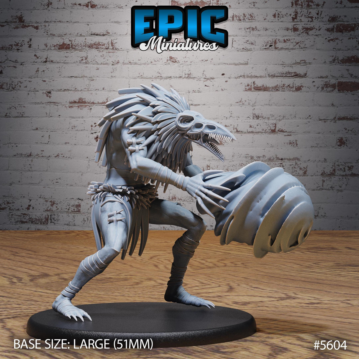 Crow Shaman of 3 Option #5604 front DND miniature Witch Forest 16k resin