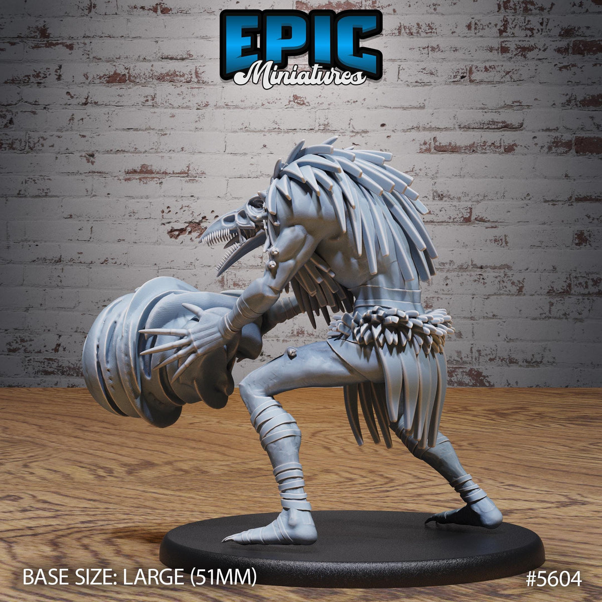 Crow Shaman of 3 Option #5604 back DND miniature Witch Forest 16k resin