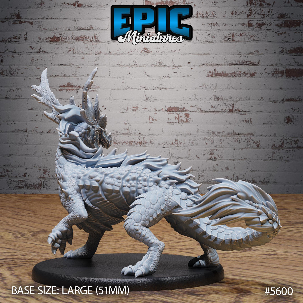 Forest Drake of 3 Option #5600 back DND miniature Witch Forest 16k resin