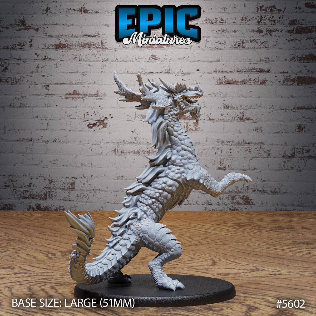 Forest Drake of 3 Option #5602 back DND miniature Witch Forest 16k resin