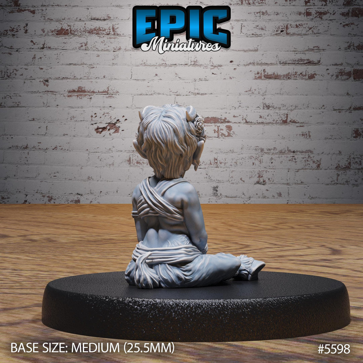 Satyr Child of 3 Option #5598 back DND miniature Witch Forest 16k resin