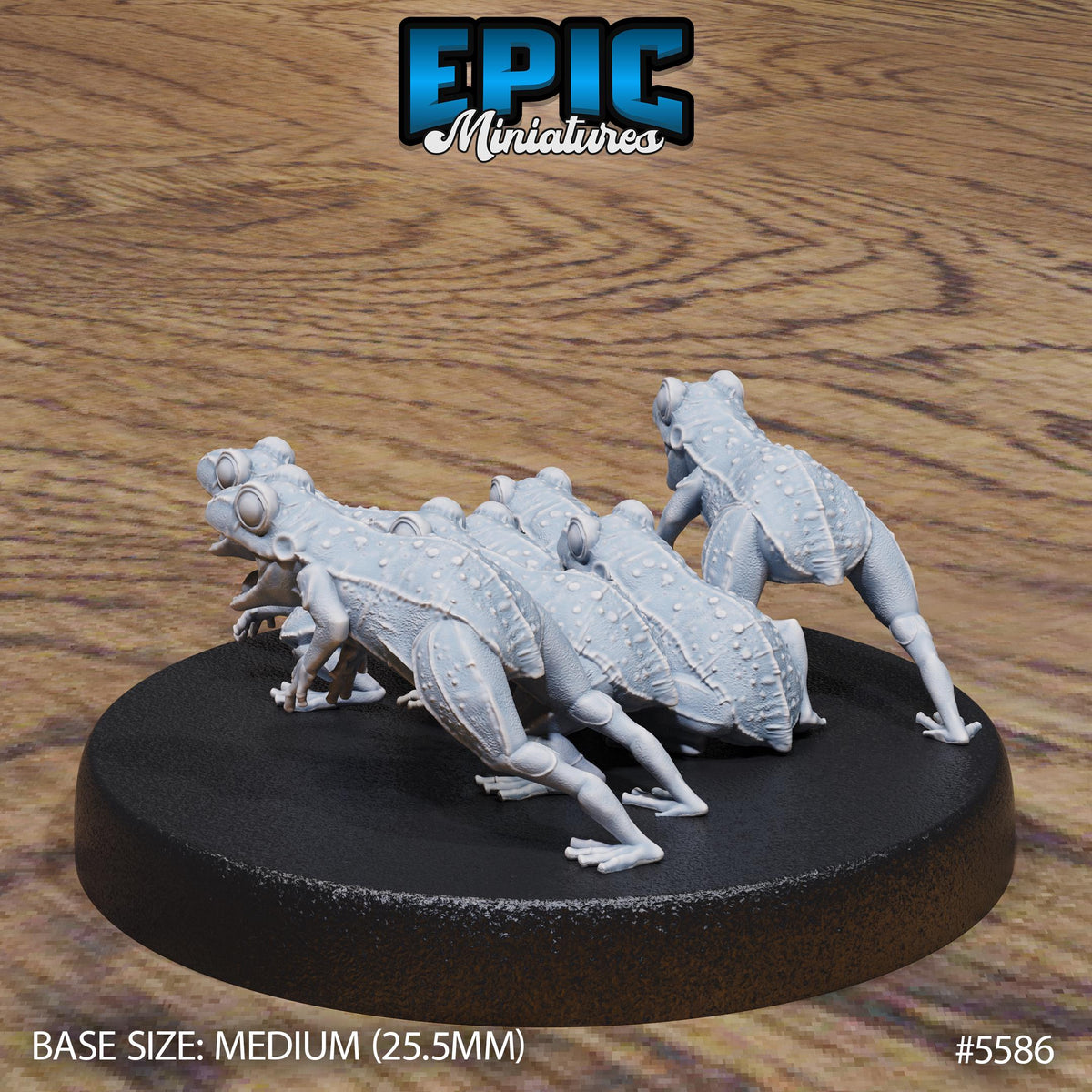 Frog Swarm of 2 Option #5586 back DND miniature Witch Forest 16k resin