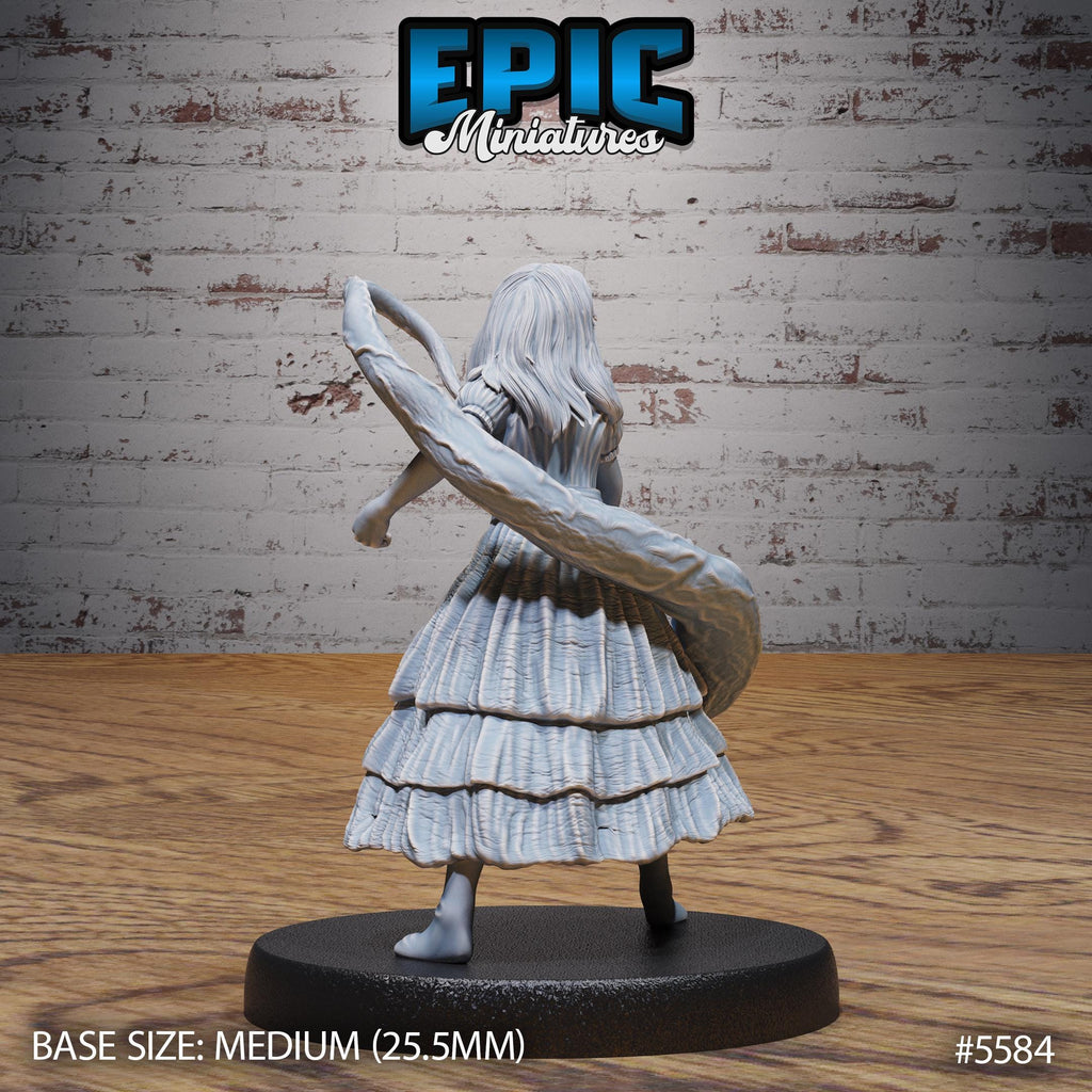 Mimic Girl of 3 Option #5584 back DND miniature Witch Forest 16k resin