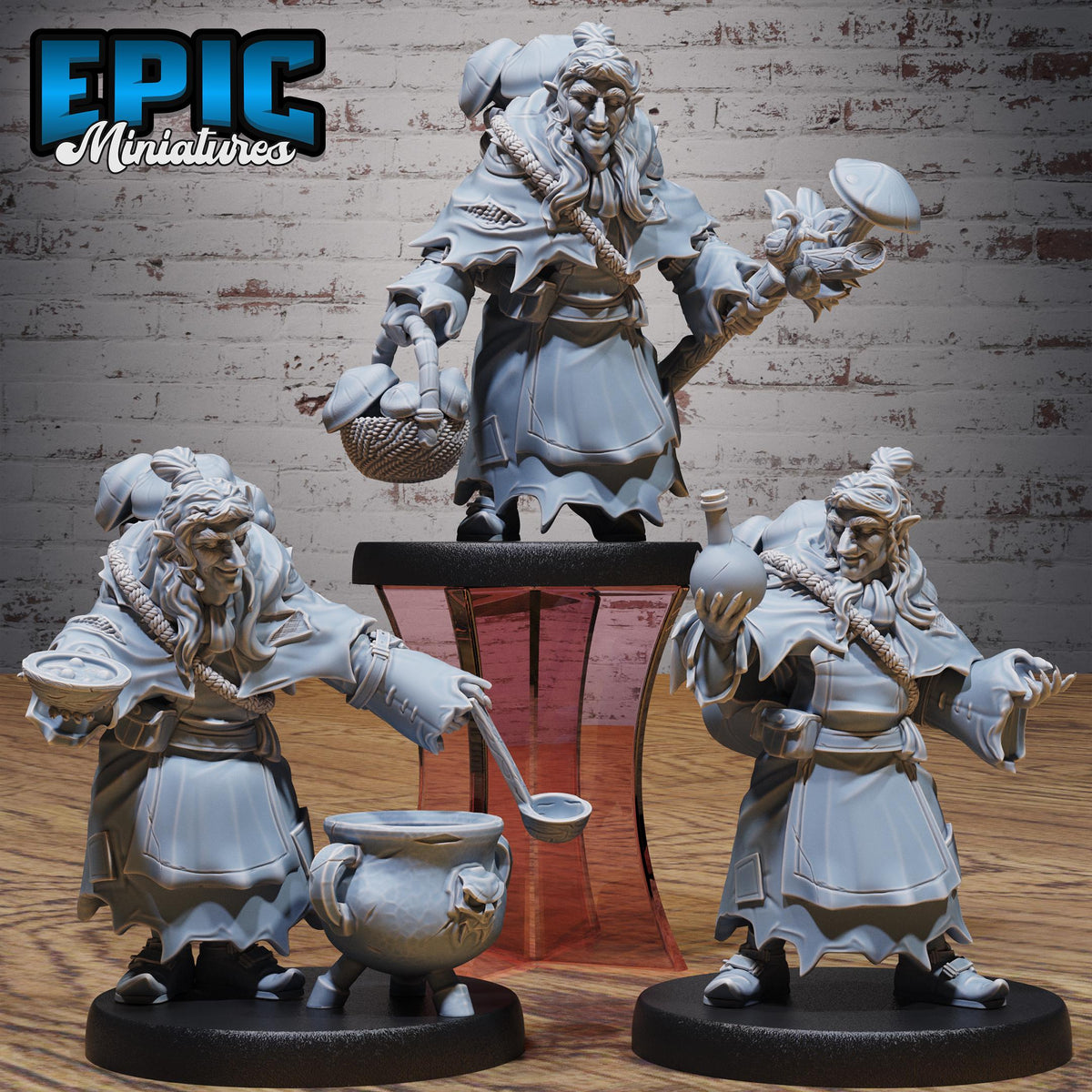 Granny Witch of 3 DND miniatures group photo Witch Forest