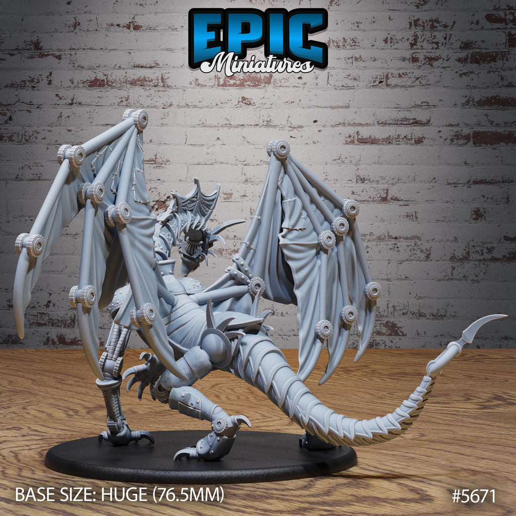 Dragon Construct Option #5672 front DND miniature Mechanus Clockwork 16k resin