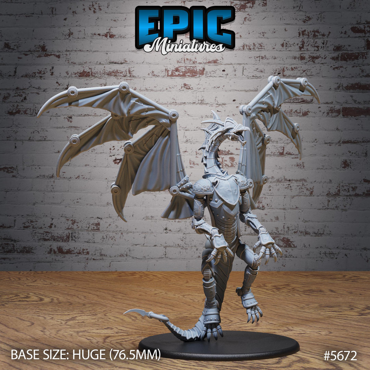Dragon Construct Option #5673 front DND miniature Mechanus Clockwork 16k resin