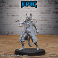 Catfolk Gunner Jasper Option #5666 front DND miniature Mechanus Clockwork 16k resin