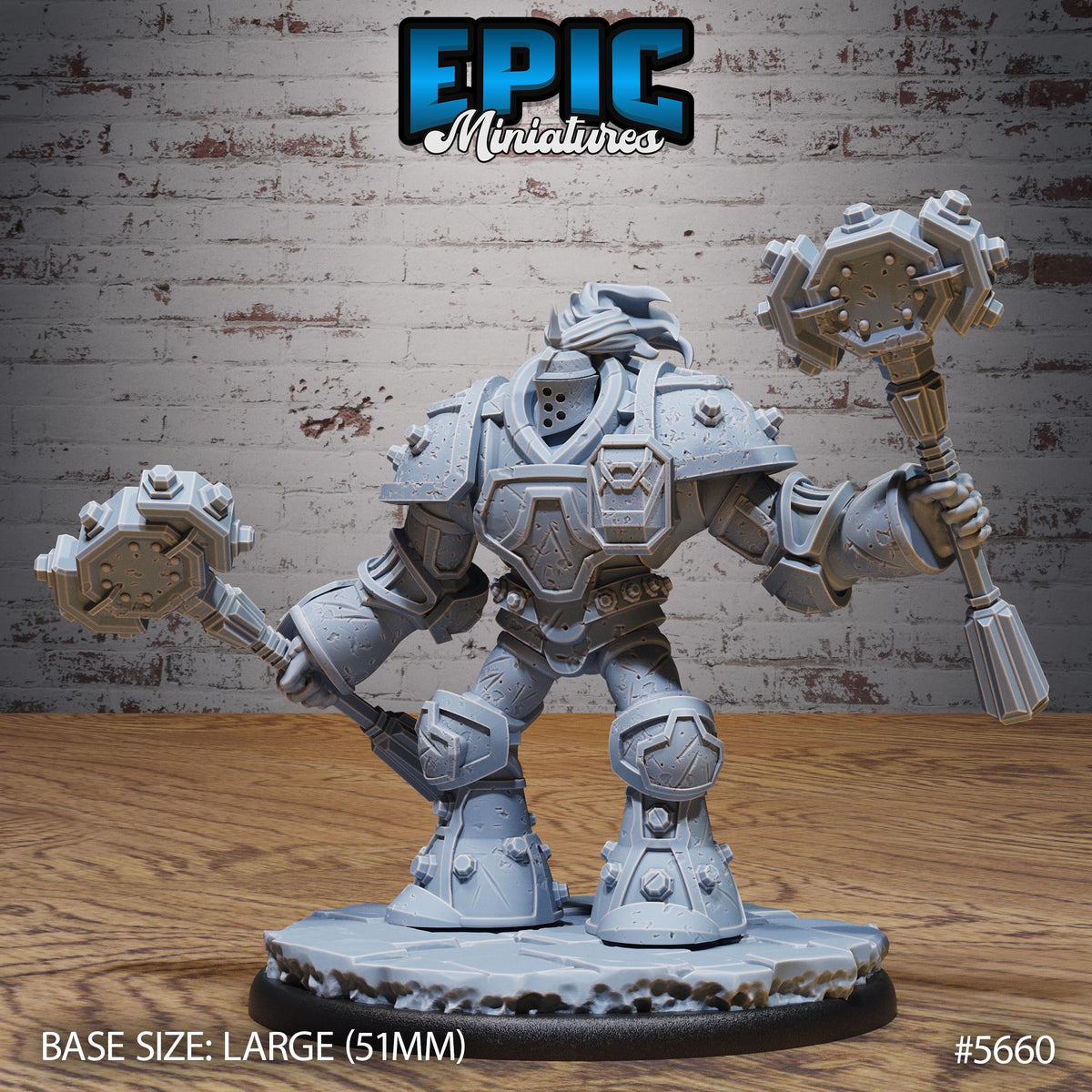 Queens Knight Option #5660 front DND miniature Mechanus Clockwork 16k resin