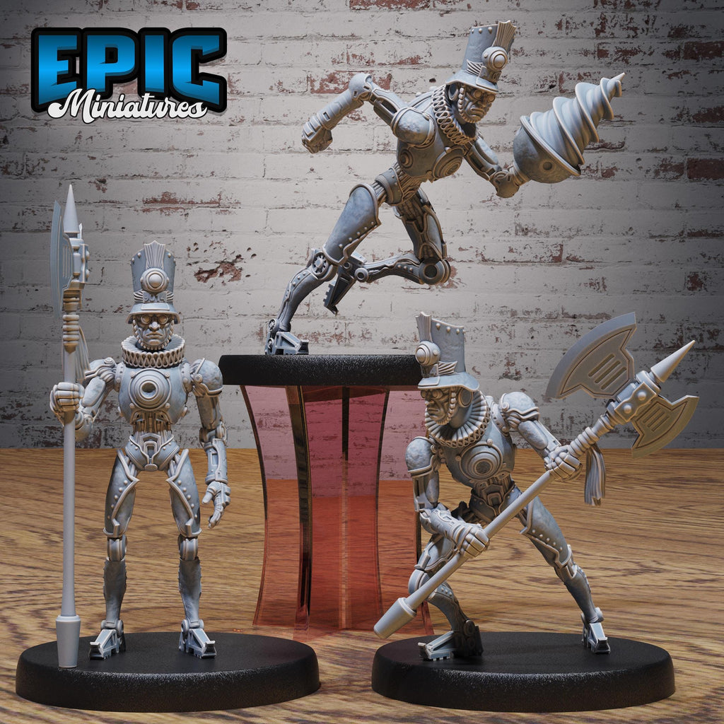 Automaton Guard Set of 3 DND miniatures group photo Mechanus Clockwork