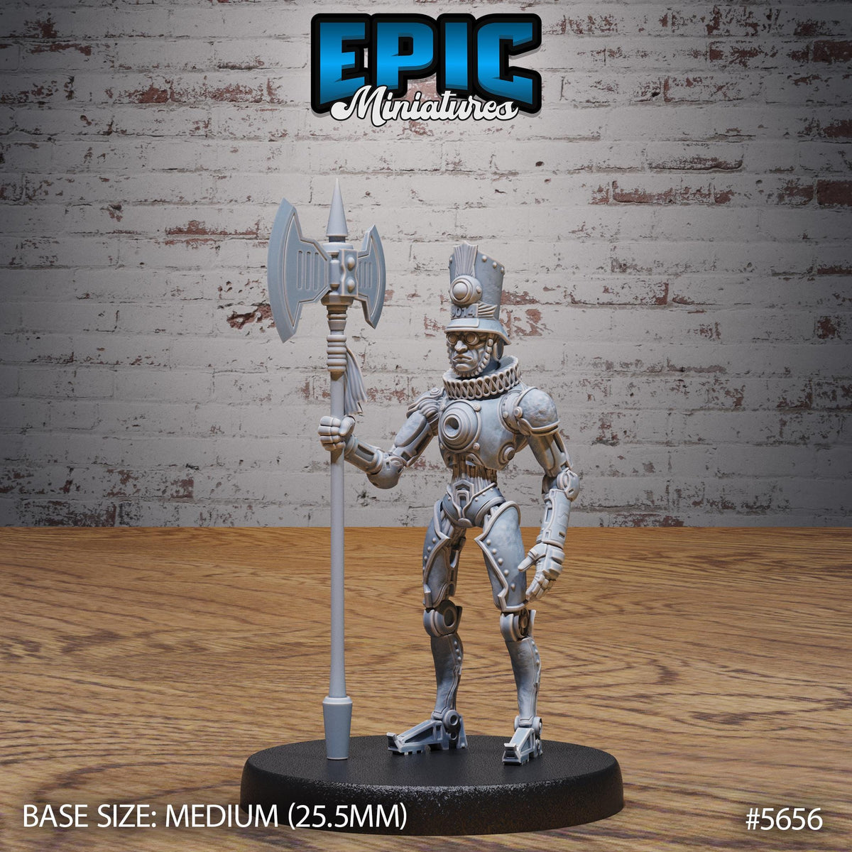 Automaton Guard Option #5656 front DND miniature Mechanus Clockwork 16k resin