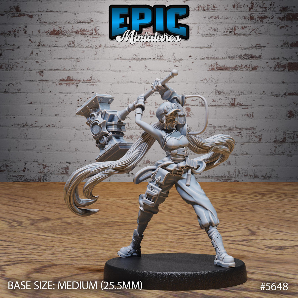 Tinkerer Bethy Option #5648 front DND miniature Mechanus Clockwork 16k resin