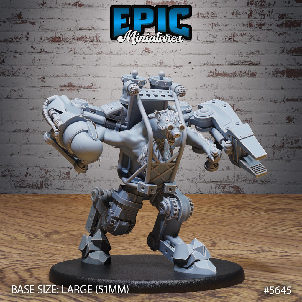 Artificer Gnoll Option #5644 back DND miniature Mechanus Clockwork 16k resin