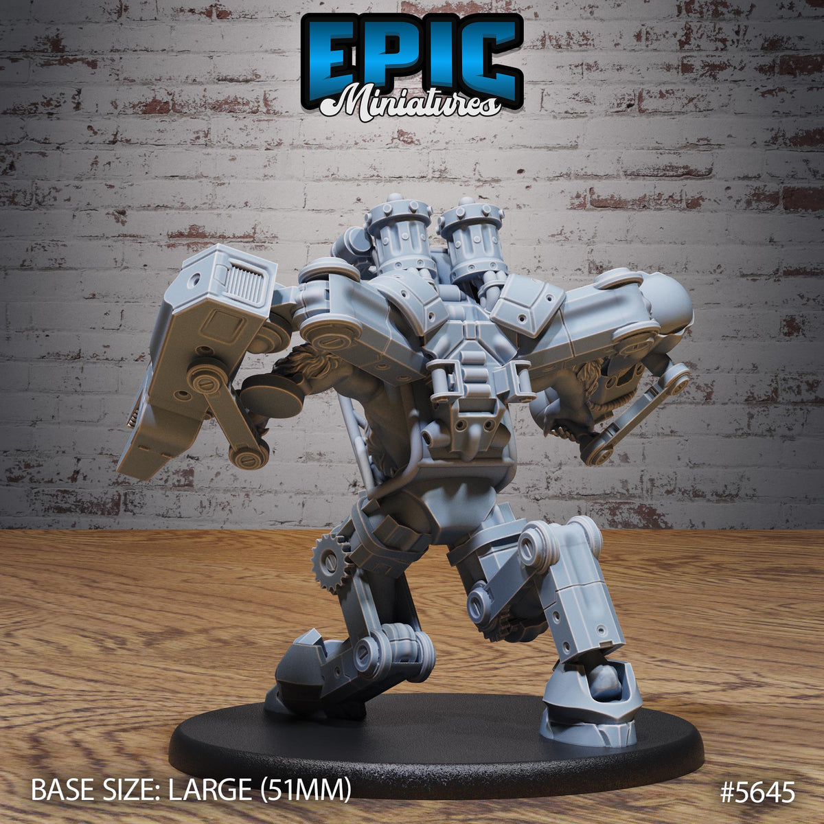 Artificer Gnoll Option #5645 front DND miniature Mechanus Clockwork 16k resin
