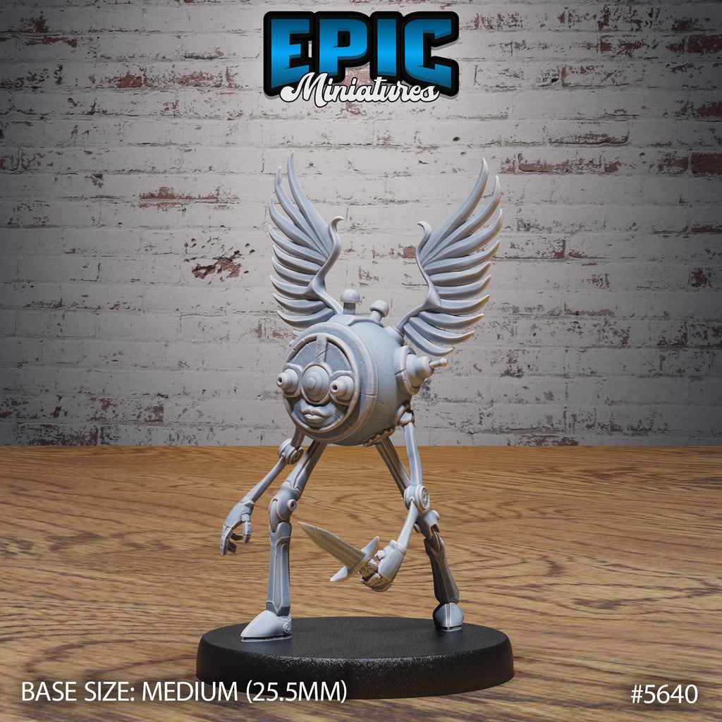 Monodrone Duodrone Tridrone Quadrone Adventurer Option #5640 front DND miniature Mechanus Clockwork 16k resin