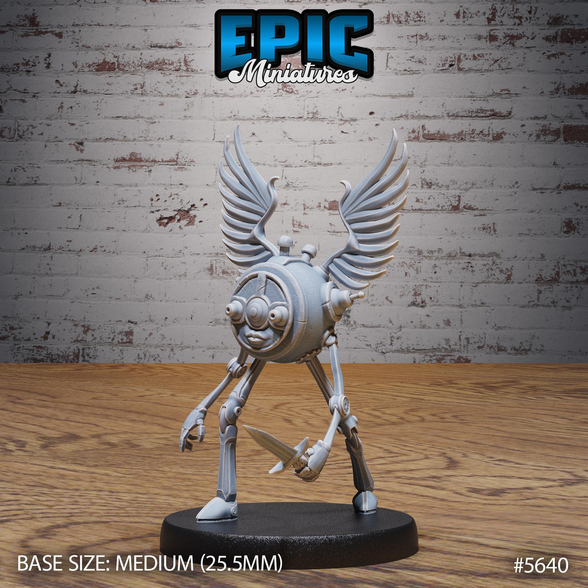 Monodrone Duodrone Tridrone Quadrone Adventurer Option #5640 front DND miniature Mechanus Clockwork 16k resin