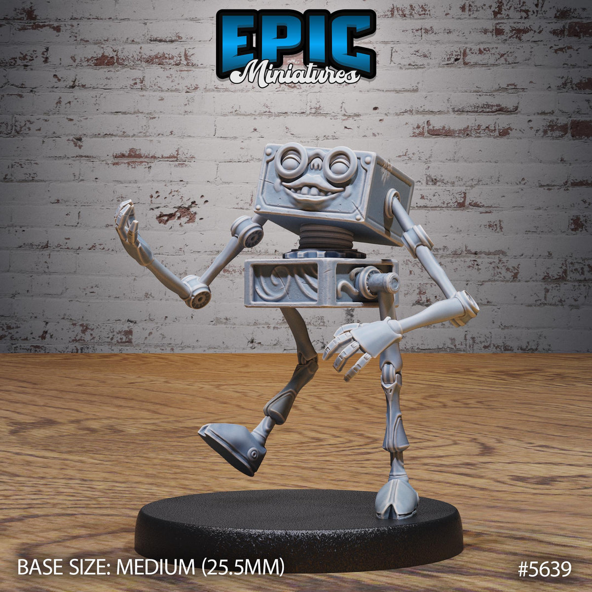Monodrone Duodrone Tridrone Quadrone Adventurer Option #5639 front DND miniature Mechanus Clockwork 16k resin