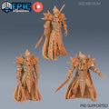 Dark Knight Set of 3 DND Minis | Last Rebellion Collection | TTRPG | Waterdeep Exandria Tiamat Curse Strahd Armor DND miniatures group photo