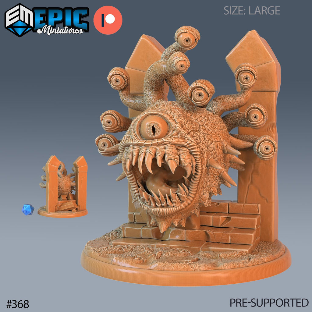 Eye Tyrant Set of 3 DND Minis | Last Rebellion Collection | TTRPG | Waterdeep Exandria Tiamat Curse Strahd Option #368 front DND miniature  16k resin