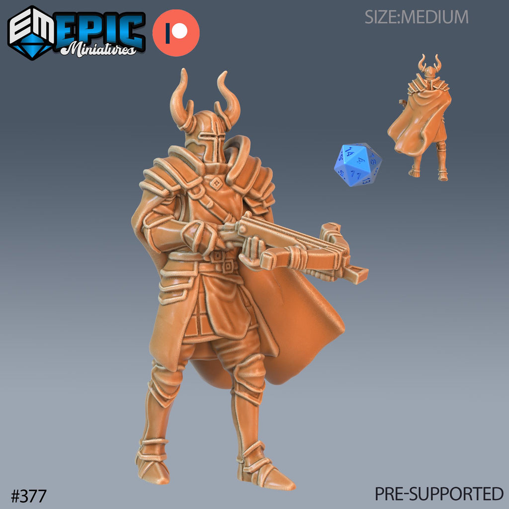 Royal Guard Crossbow Set of 3 DND Minis | Last Rebellion Collection | TTRPG | Waterdeep Exandria Tiamat Curse Strahd Option #377 (2) front DND miniature  16k resin