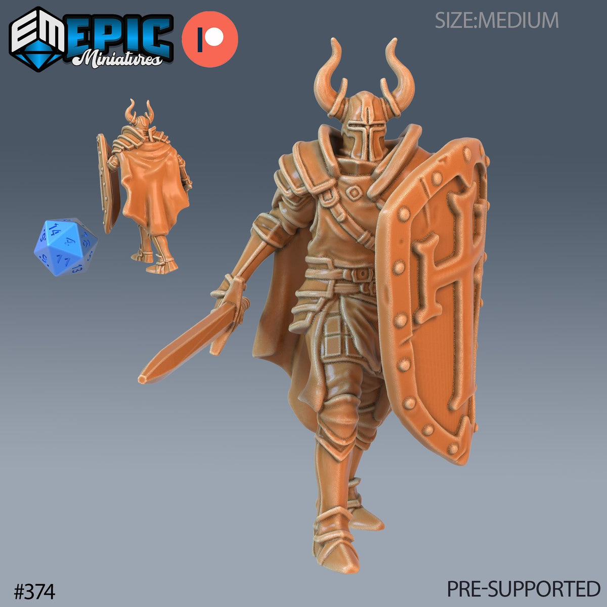Royal Guard Sword Set of 3 DND Minis | Last Rebellion Collection | TTRPG | Waterdeep Exandria Tiamat Curse Strahd Option #374 (2) front DND miniature  16k resin